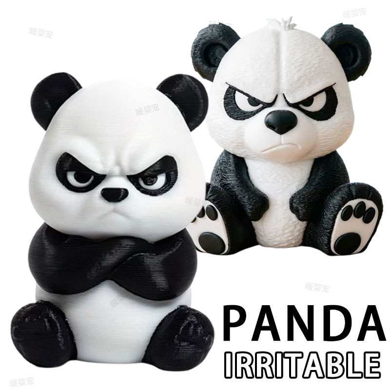 Car Accessories Oman - Statuetta 3D di Panda Irritabile, Ornamento