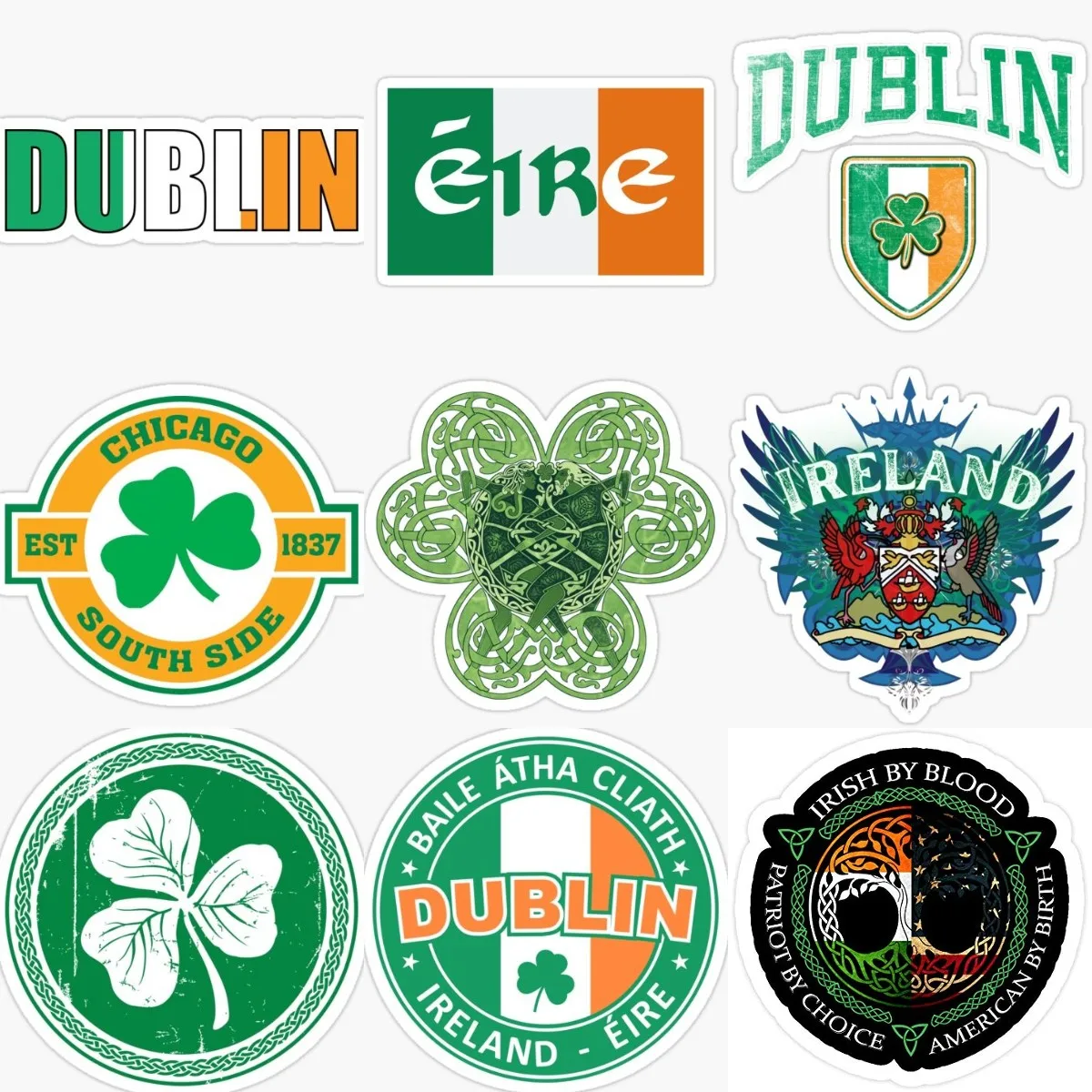 Car Accessories Ireland - Adesivo distintivo del trifoglio della fortuna