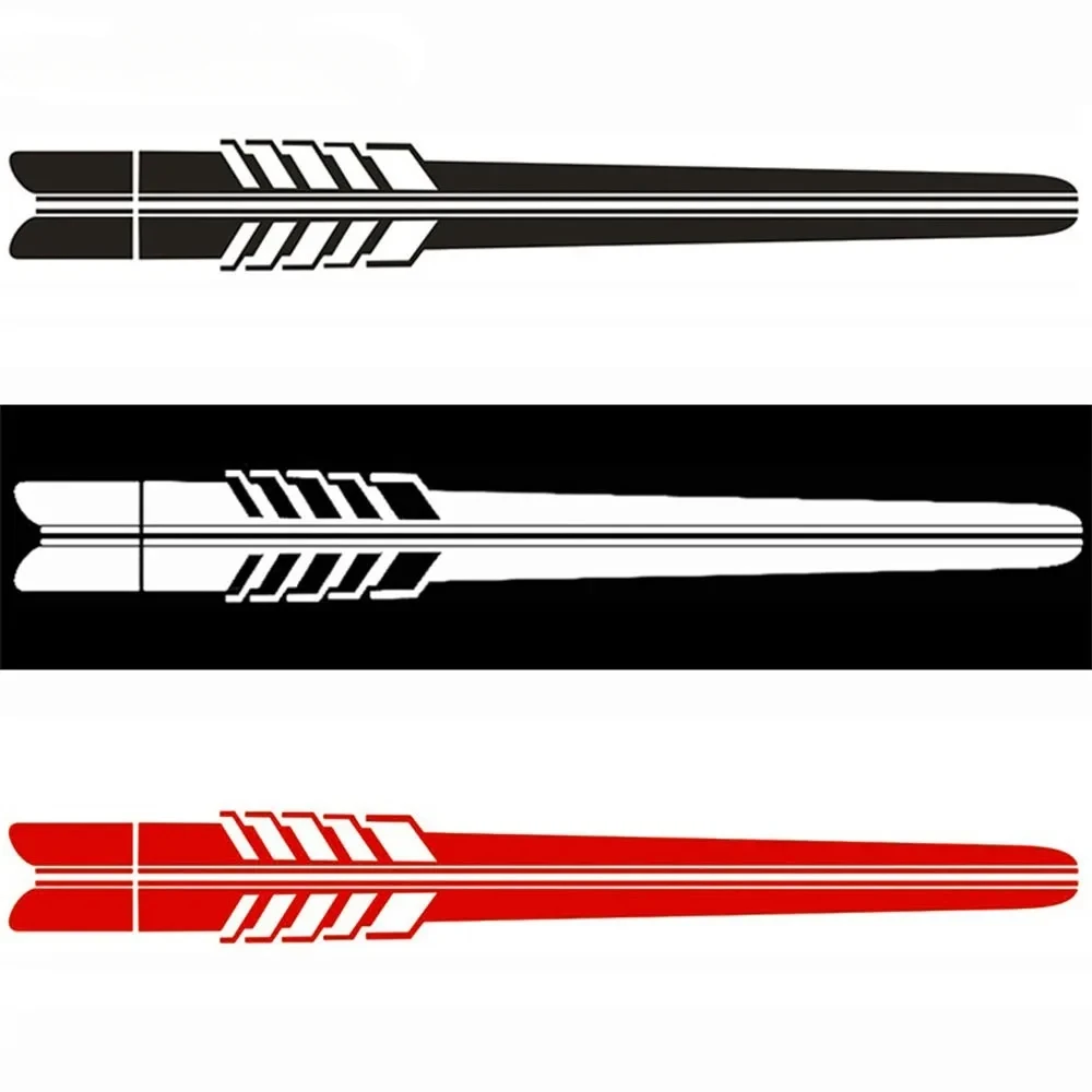 Car Accessories Racing - Adesivi Laterali per Auto, Strisce Racing