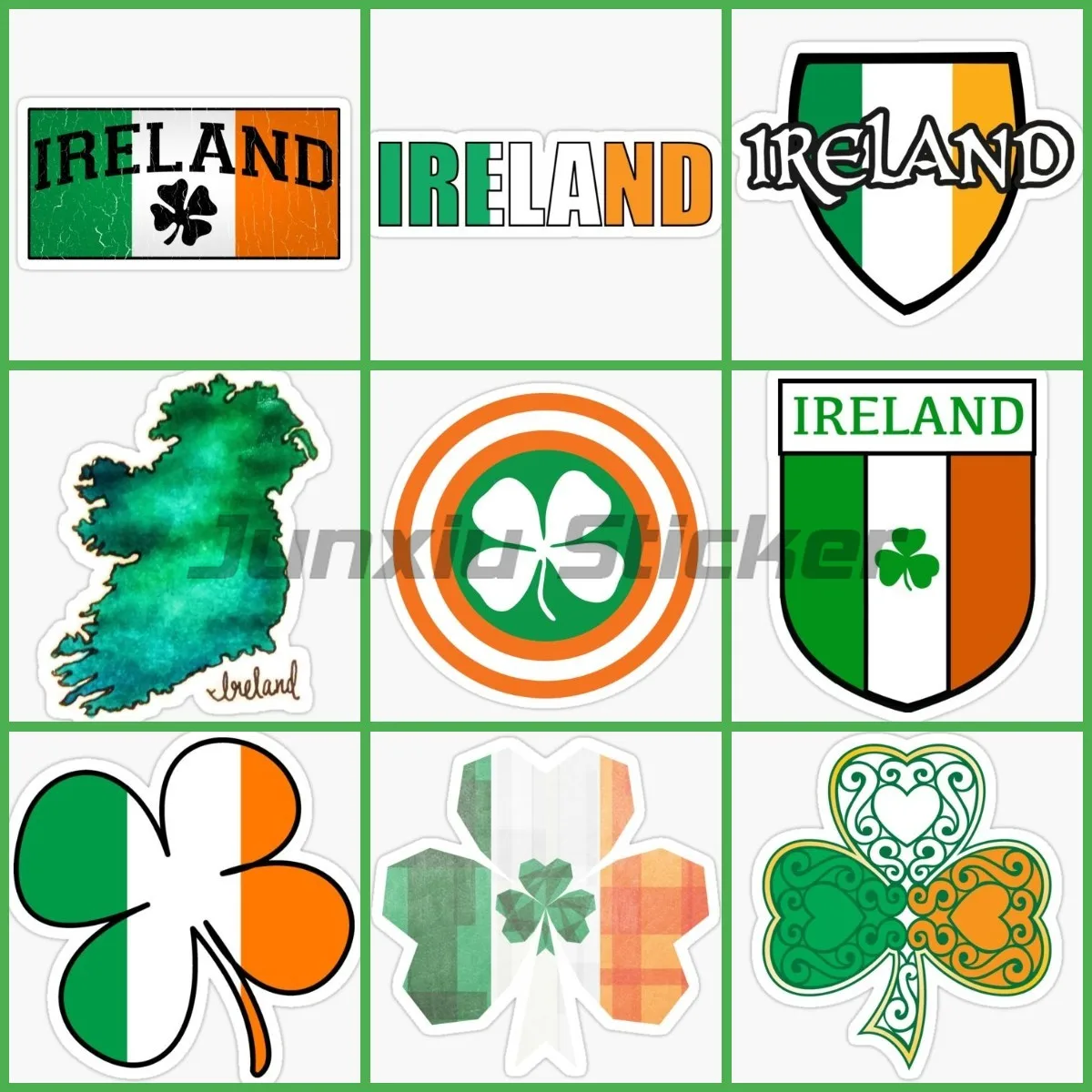 Car Accessories Ireland - Mappa creativa della bandiera irlandese dell'Irlanda