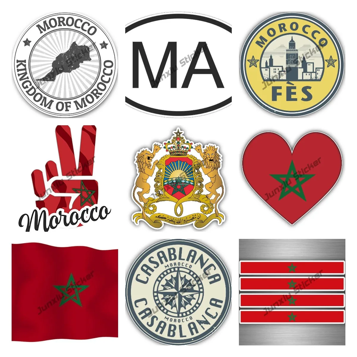 Car Accessories Malaysia - Marocco Coat of Arms Car Sticker
