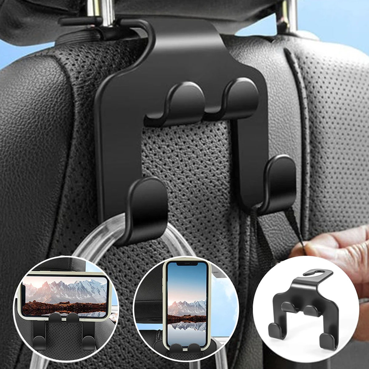 Car Accessories Hanging - Gancio per Poggiatesta Auto con Quattro