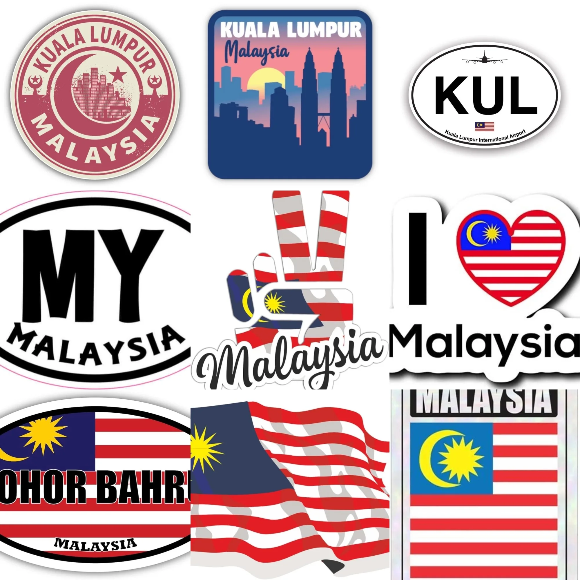 Car Accessories Malaysia - Malesia MIA bandiera emblema adesivo creativo
