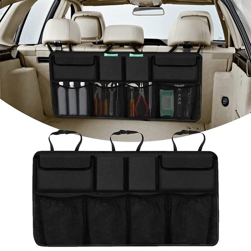 Car Accessories Hanging - Borsa portaoggetti posteriore per auto, rete