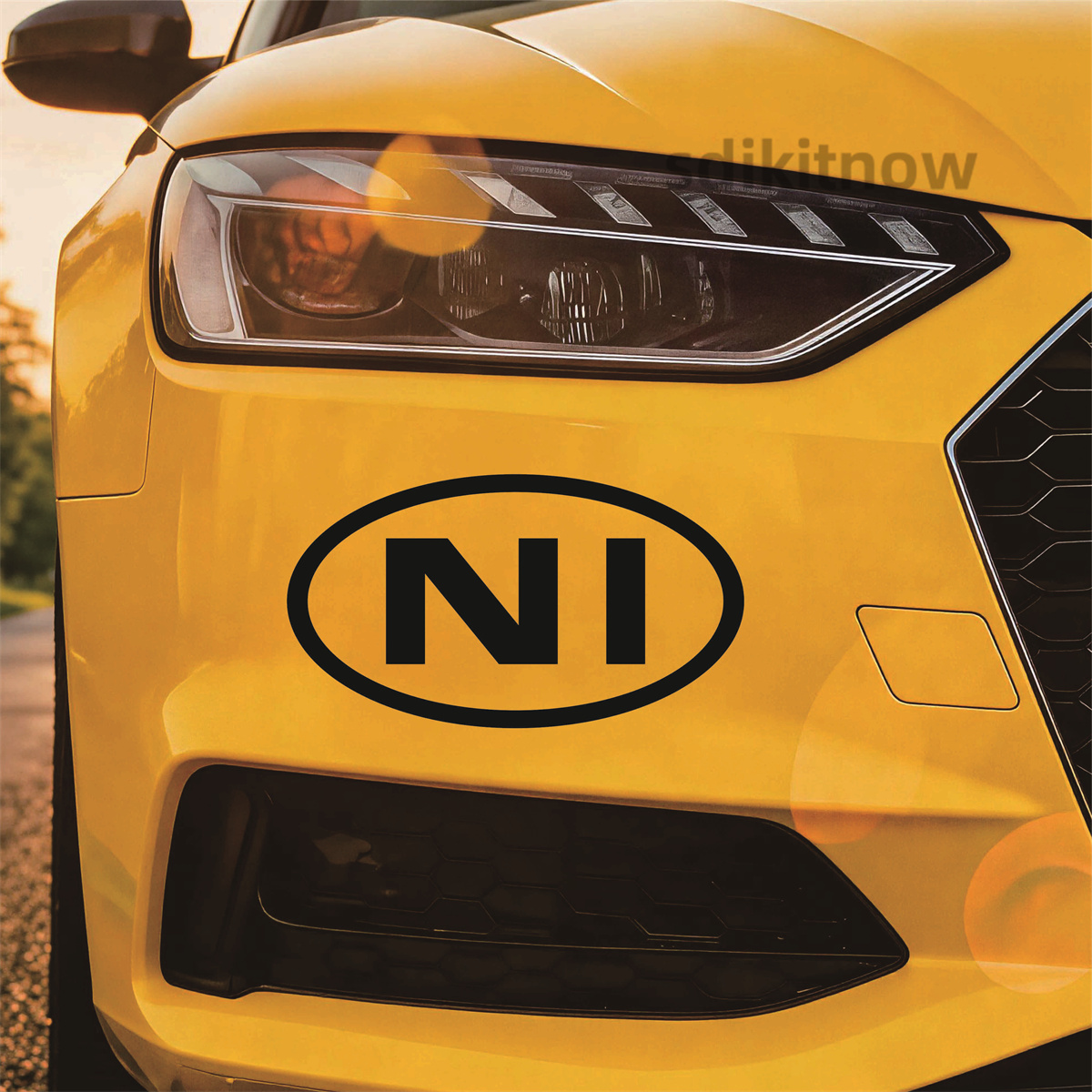 Car Accessories Ireland - Adesivo ovale per auto con lettera