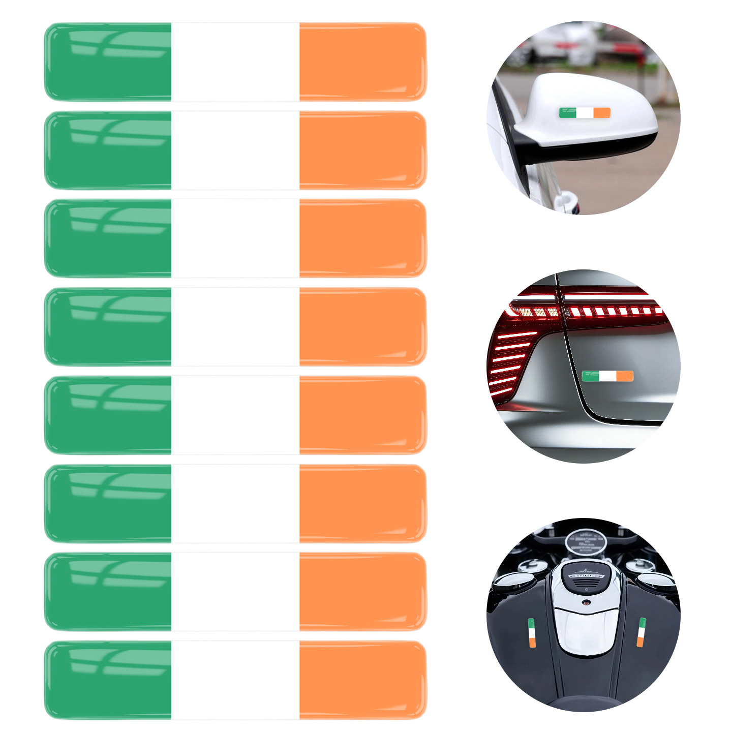 8 adesivi 3D in gel epossidico - Car Accessories Ireland recensione e prezzo